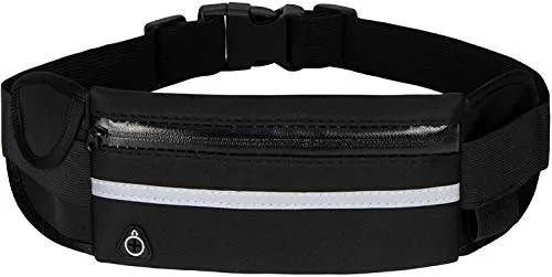 Inrali Waterproof Outdoors Running Waist Pack,Running Belt for Women & Men,Running Belt Waist Bag,Waist bag for Running Hiking Climbing,Running Fanny Pack,Running Belt for Phone & Running Accessories (Black)