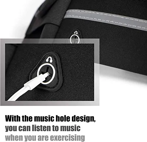 Inrali Waterproof Outdoors Running Waist Pack,Running Belt for Women & Men,Running Belt Waist Bag,Waist bag for Running Hiking Climbing,Running Fanny Pack,Running Belt for Phone & Running Accessories (Black)