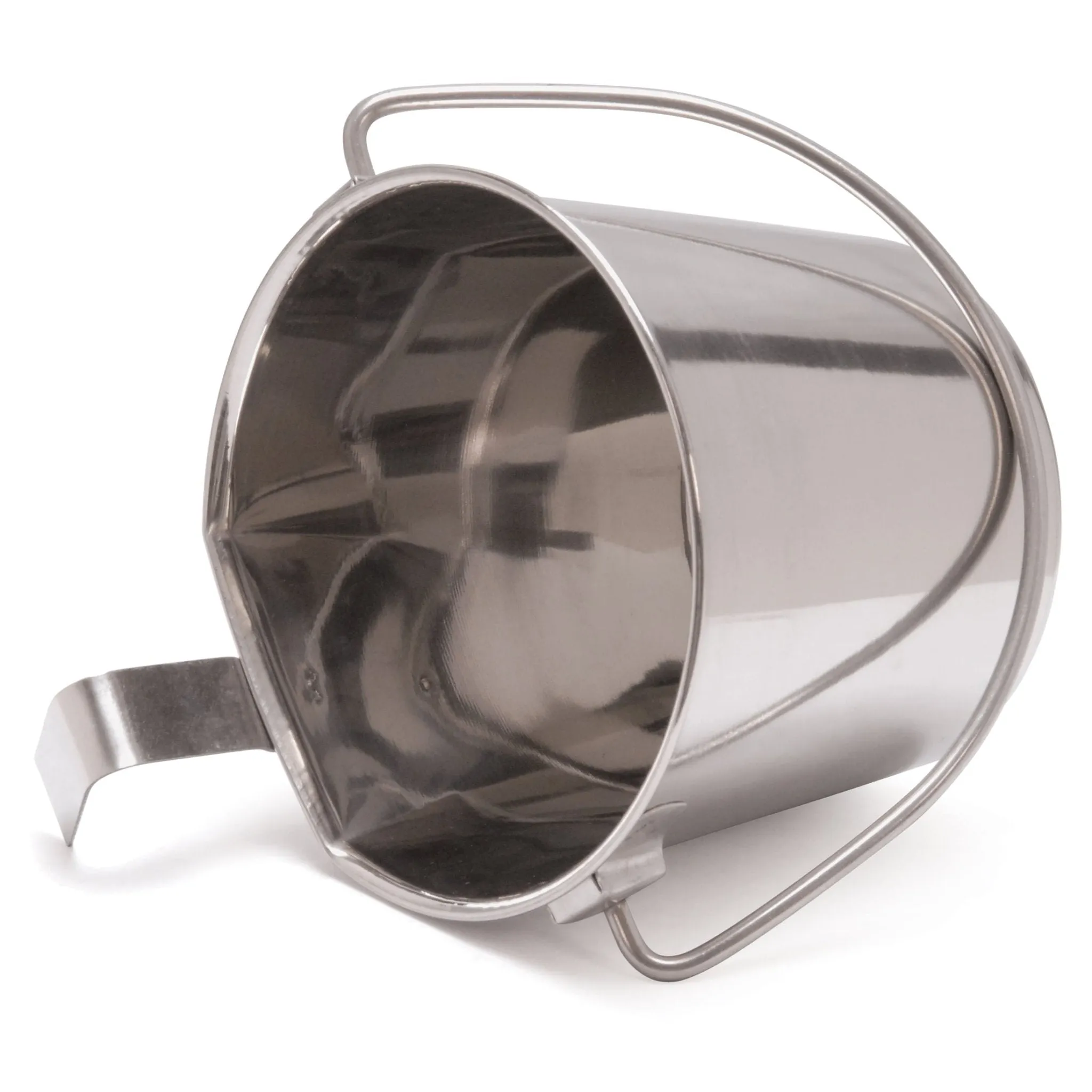 Jeffers Flat-Sided Stainless Steel Pails with Hook & Handle