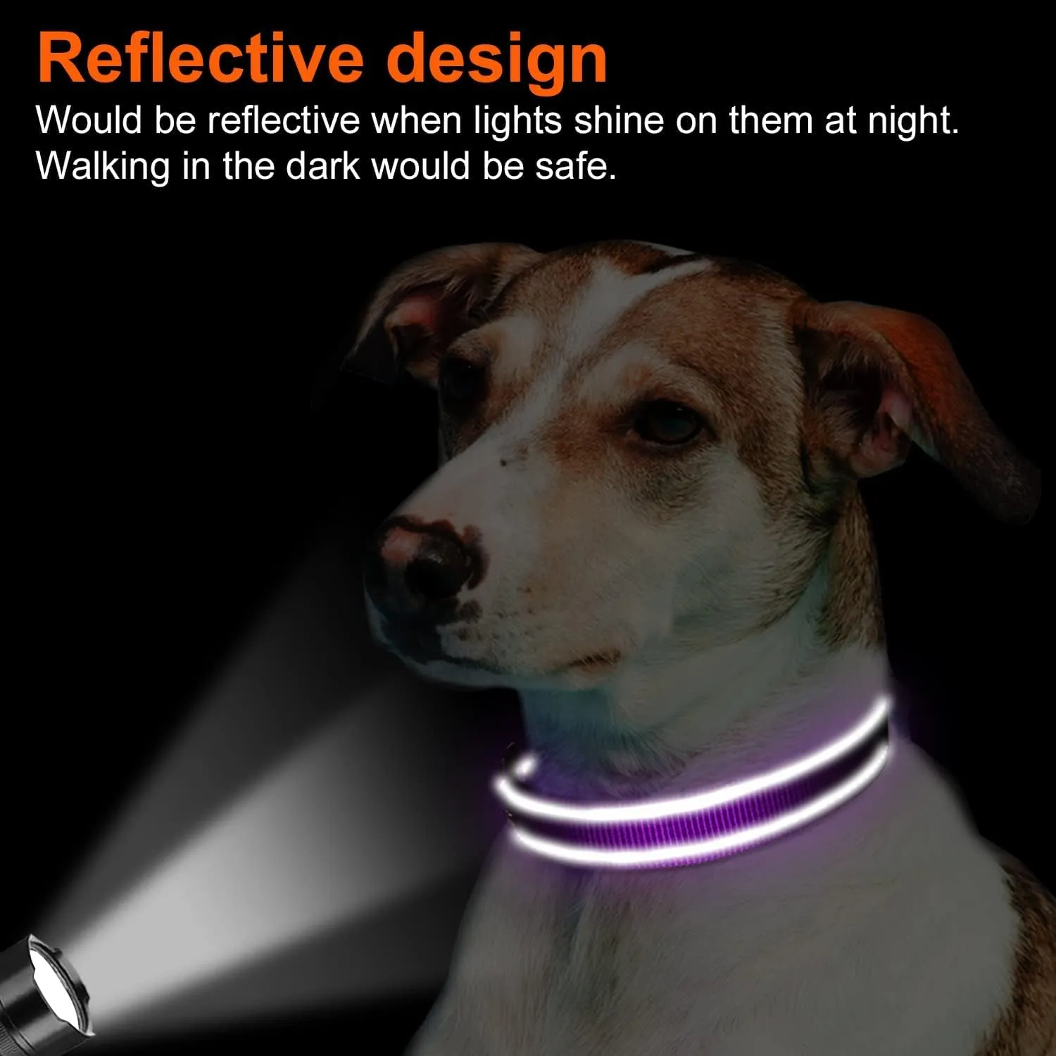 Joytale Reflective Dog Collar,Soft Neoprene Padded Breathable Nylon Pet Collar Adjustable for Puppy and Small Dogs,Purple,XS