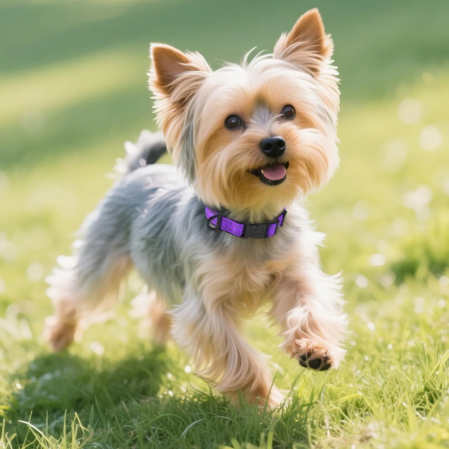 Joytale Reflective Dog Collar,Soft Neoprene Padded Breathable Nylon Pet Collar Adjustable for Puppy and Small Dogs,Purple,XS