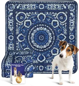 Love Storee Washable Dog Pee Pads  2 Pack, 36"x36" Reusable, Waterproof, Non-Slip, Odor-Control Pet Mats for Puppy Potty Training, Crate, Whelping Box, Rug & Floor Protection