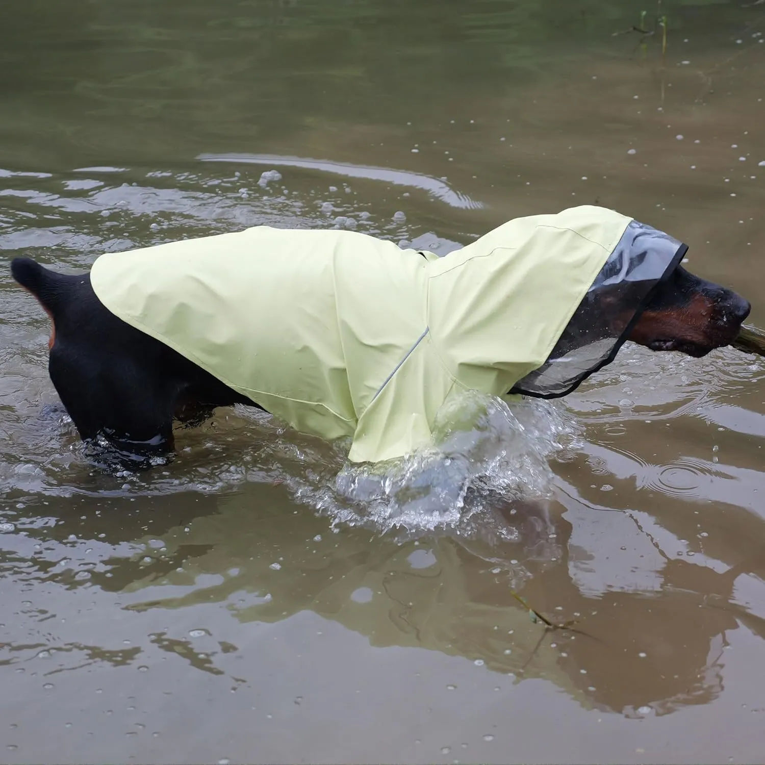 LoveLonglong Premium Waterproof Dog Raincoat with Reflective Safety Features Pet Raincoats for Large Medium Small Dogs Light Green XL