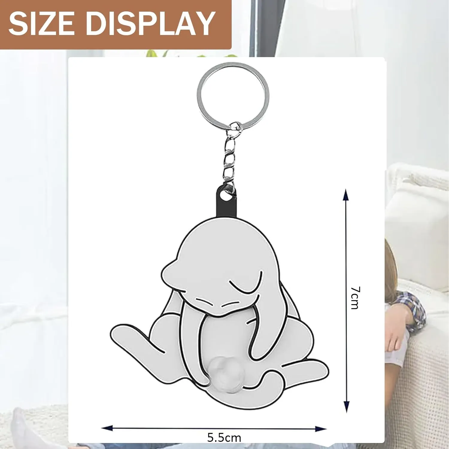 Mischief Cat Interactive Keychain, Cat Play with Its Spinning Balls Keychain, Rotating Cats Eggs Key Chain Toys