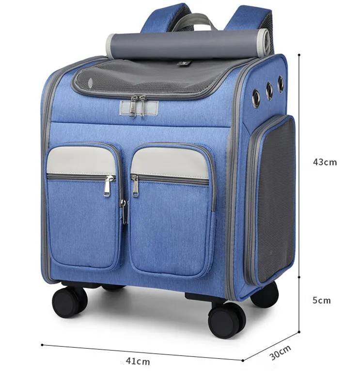 Pet Carrier Backpack with Wheels