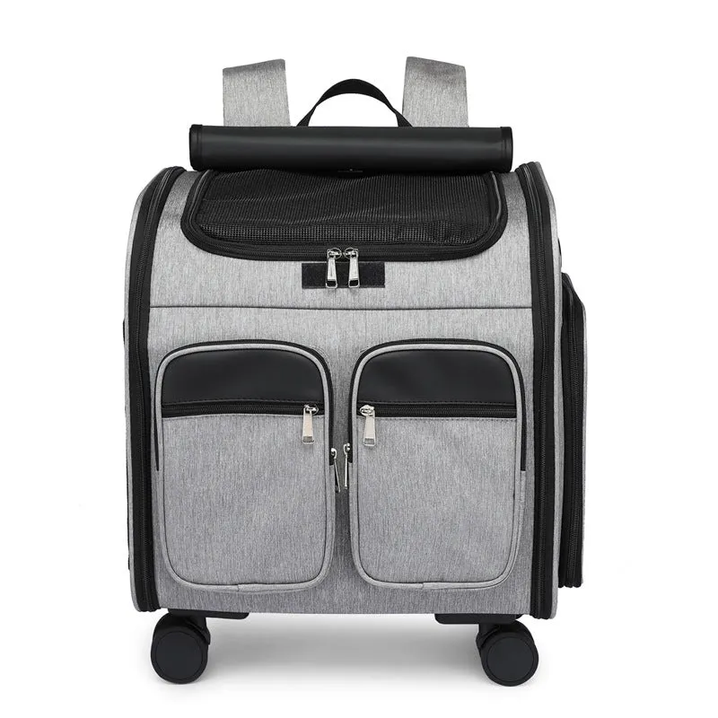 Pet Carrier Backpack with Wheels