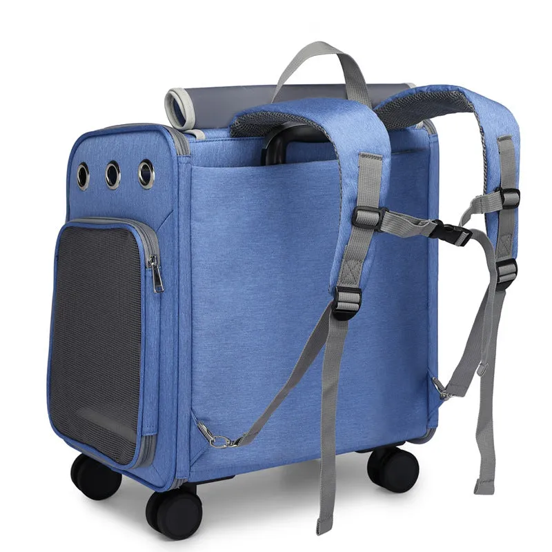 Pet Carrier Backpack with Wheels