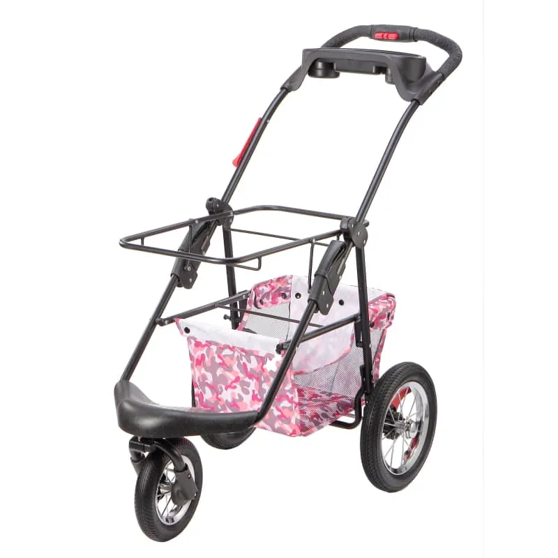 Petique 5-in-1 Pet Stroller Complete Set with Pet Carrier and Stroller Frame
