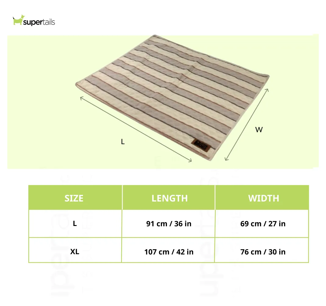 Petter World Multipurpose Breathable Summer Mat for Dogs (Brown Stripes)