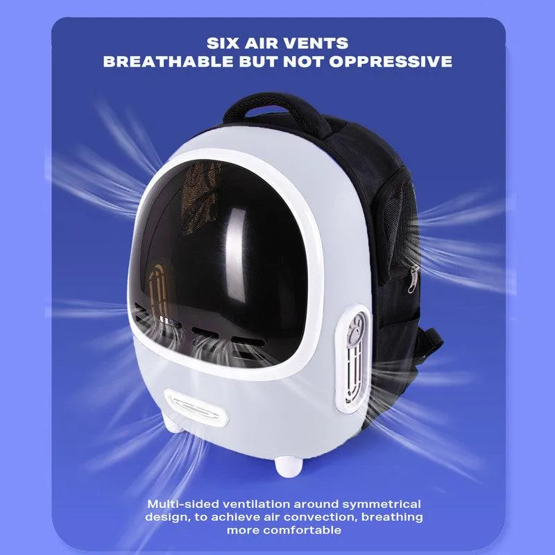 Portable Pet Bag Backpack - White Stylish Design