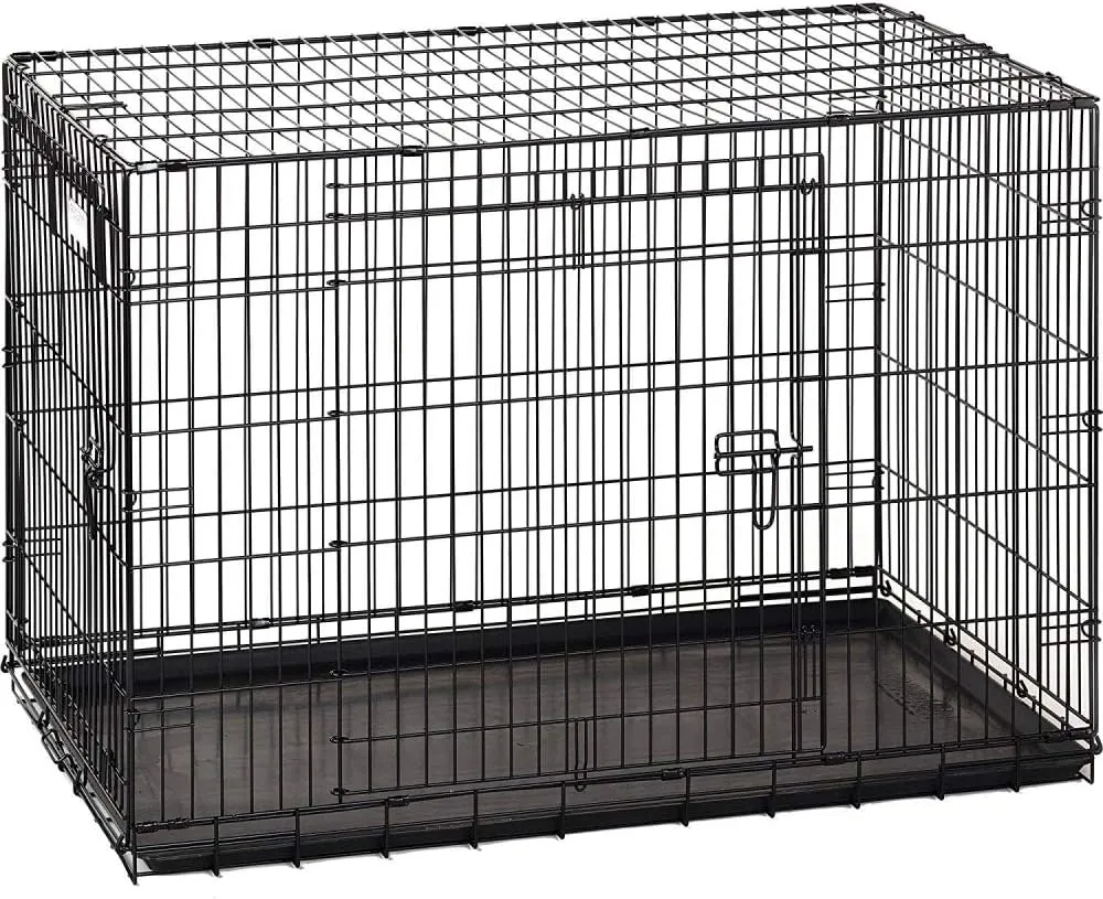 Precision Pet Products Two Door Great Crate Wire Dog Crate, 36 Inch, For Pets 50-70 lbs, With 5-Point Locking System