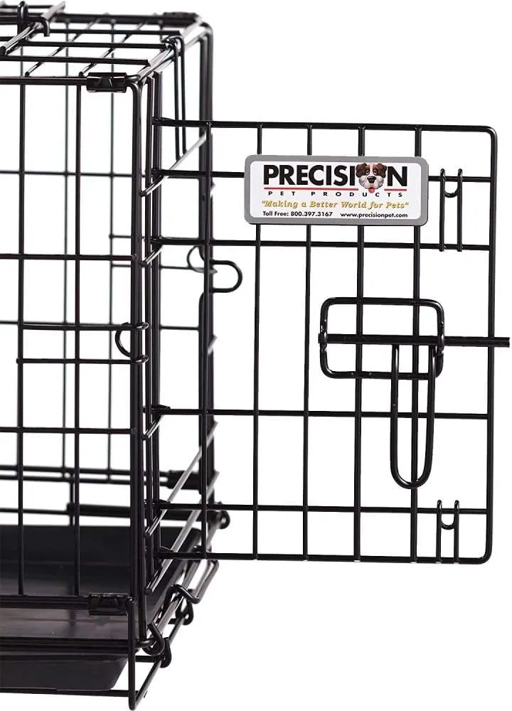 Precision Pet Products Two Door Great Crate Wire Dog Crate, 36 Inch, For Pets 50-70 lbs, With 5-Point Locking System