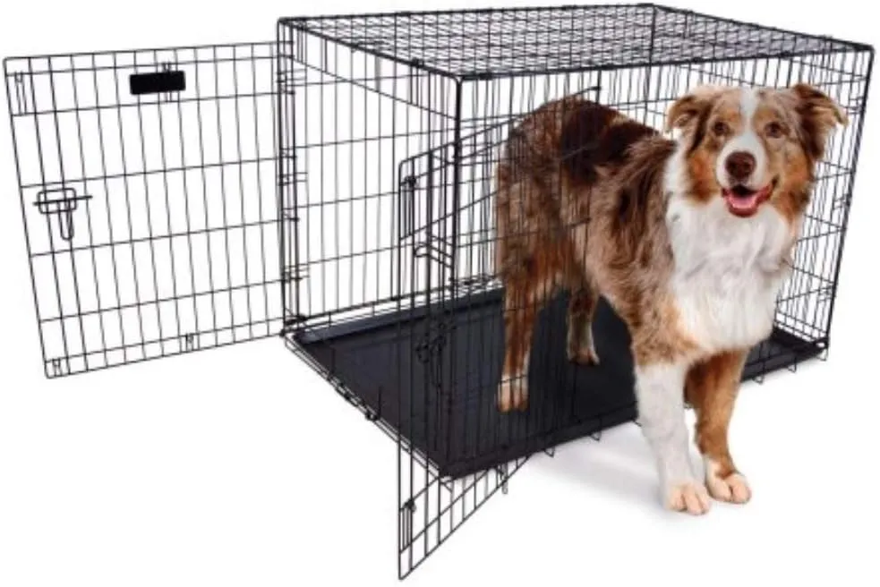 Precision Pet Products Two Door Provalue Wire Dog Crate, 36 Inch, For Pets 50-70 lbs, With 5-Point Locking System