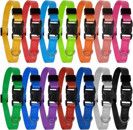 Puppy ID Collar - Identification Adjustable Collars for Newborn Dog Cat, Super Soft Nylon Safety Puppy Whelping Litter Collars for Small Dogs and Puppies (Release Buckle/S)