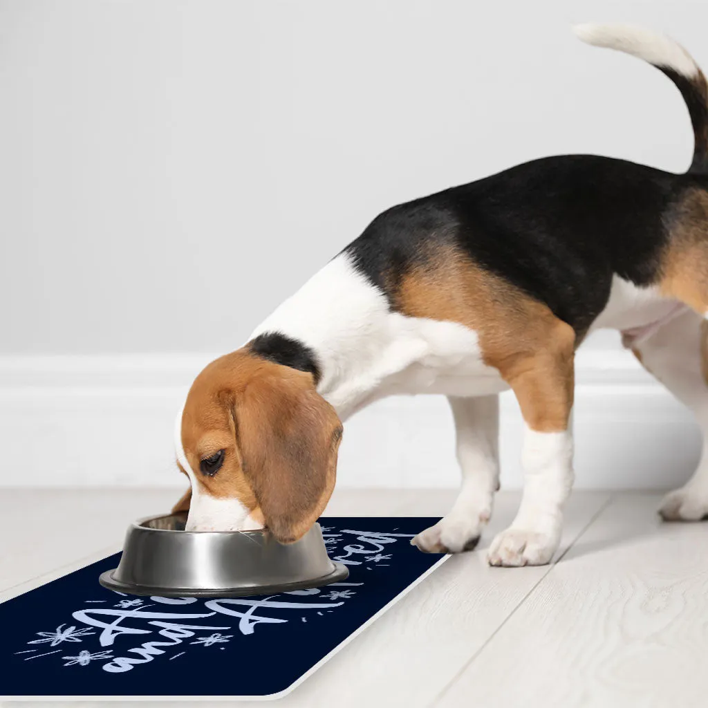 "Adopted and Adored" Anti-Slip, Pet Feeding Food Mat