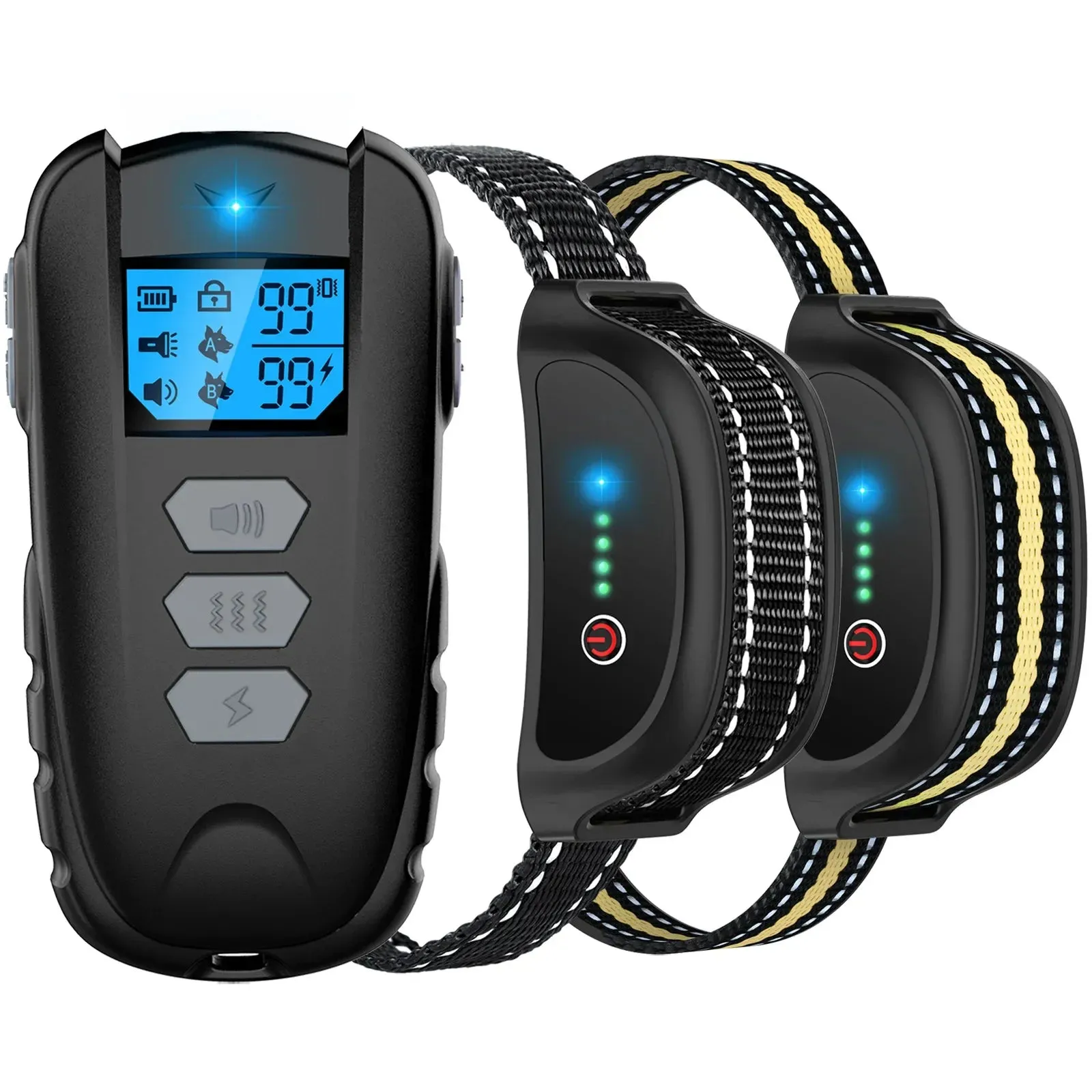 Rechargeable Waterproof Dog Training Collar with Remote Control - Electric Pet Collar