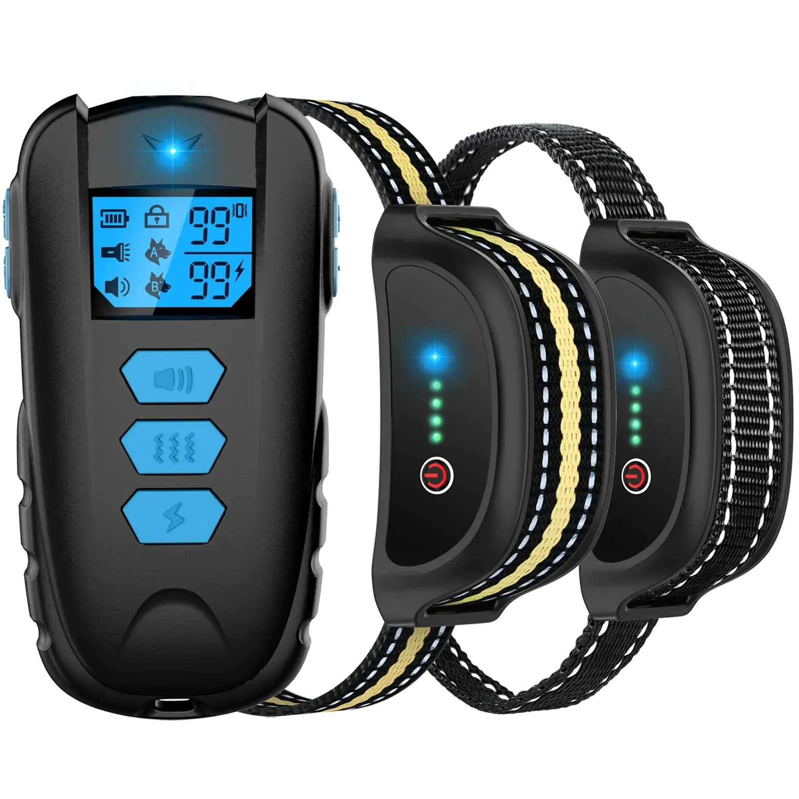 Rechargeable Waterproof Dog Training Collar with Remote Control - Electric Pet Collar