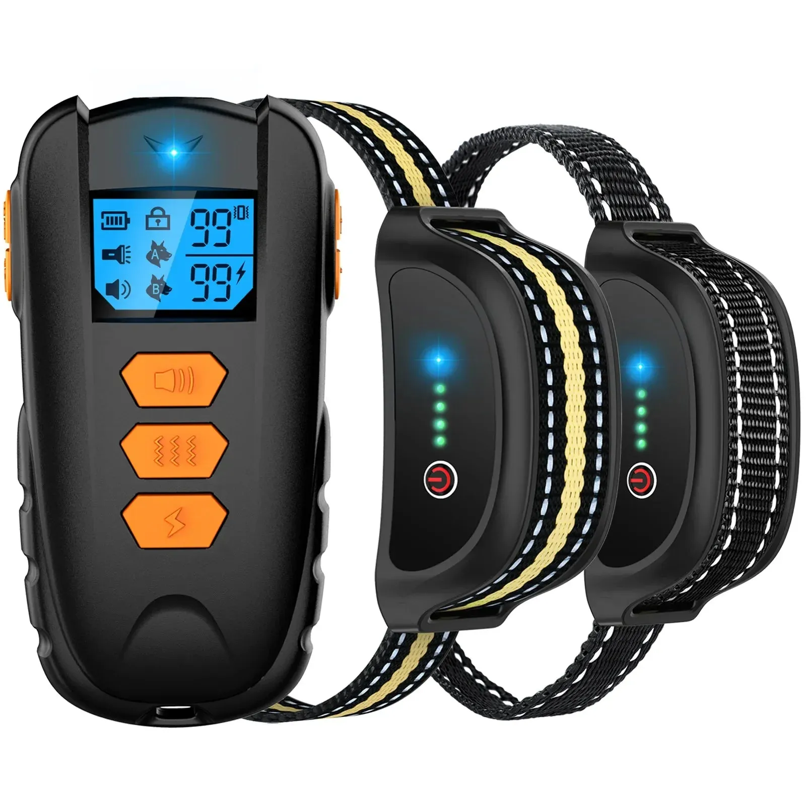 Rechargeable Waterproof Dog Training Collar with Remote Control - Electric Pet Collar