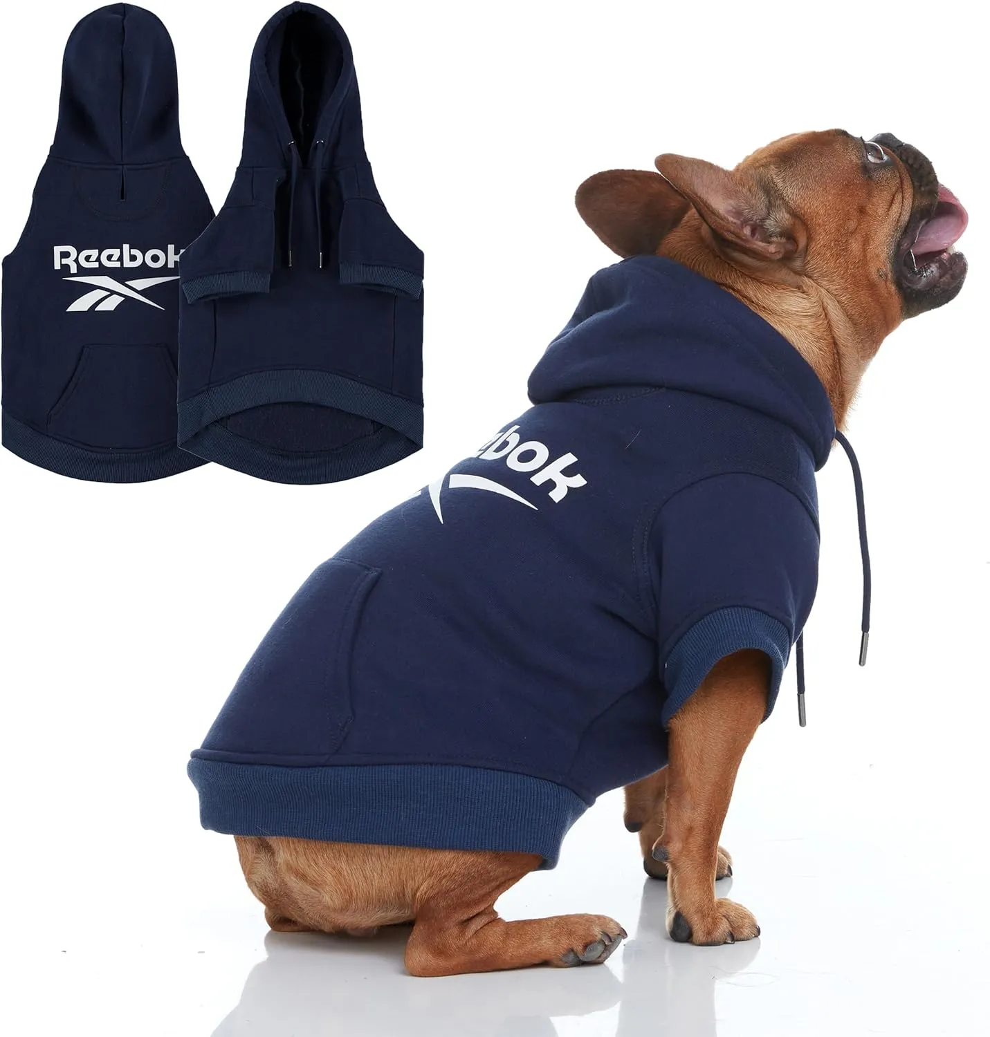 Reebok Dog Hoodie  Fleece Dog Sweater with Leash Hole, Cold Winter Dog Sweatshirt for Small Medium and Large Dogs, Premium Dog Fall Sweater Pullover Hoodie, Cozy Warm Perfect Dog Christmas Outfit