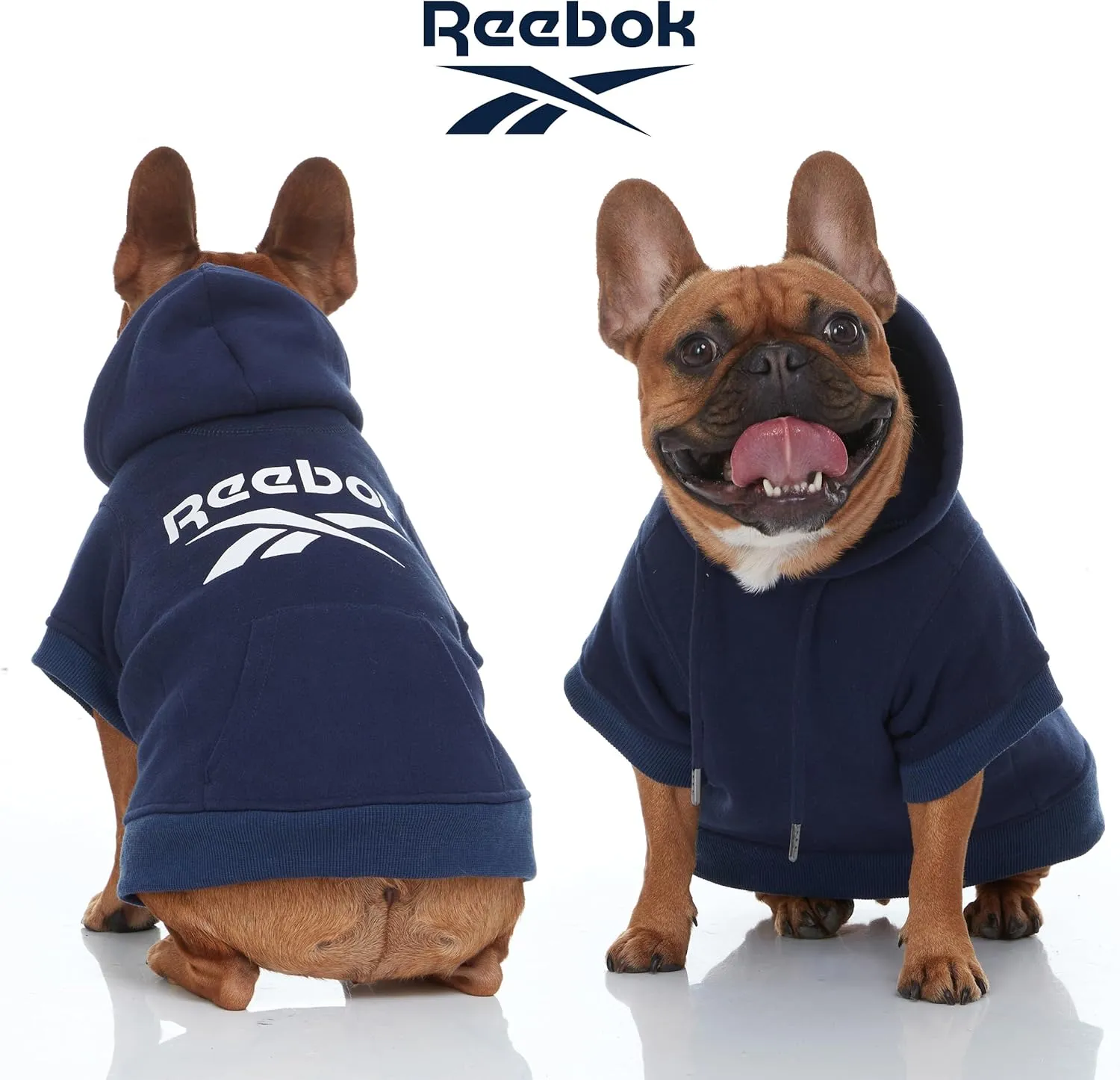 Reebok Dog Hoodie  Fleece Dog Sweater with Leash Hole, Cold Winter Dog Sweatshirt for Small Medium and Large Dogs, Premium Dog Fall Sweater Pullover Hoodie, Cozy Warm Perfect Dog Christmas Outfit