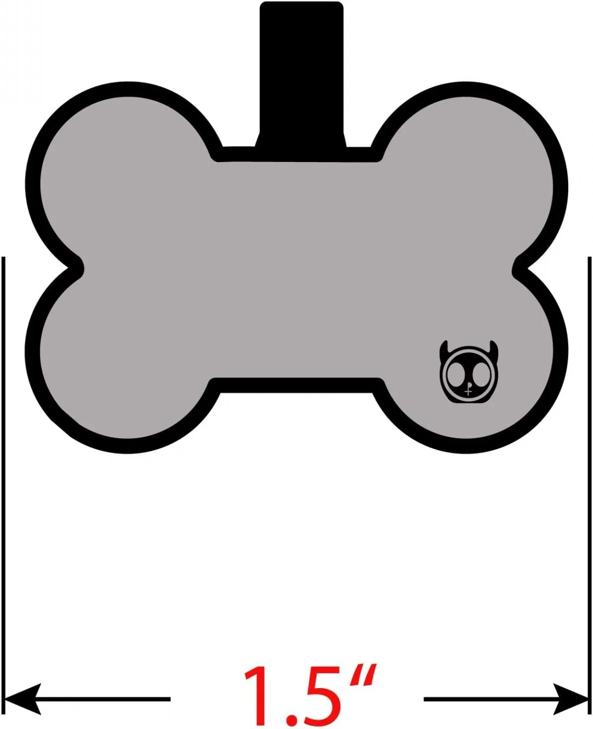 Silicone Silent Dog Tag Personalized with 5 Lines of Custom Deep Engraved Durable Soundless Pet ID Name Tag Bone Tiffany