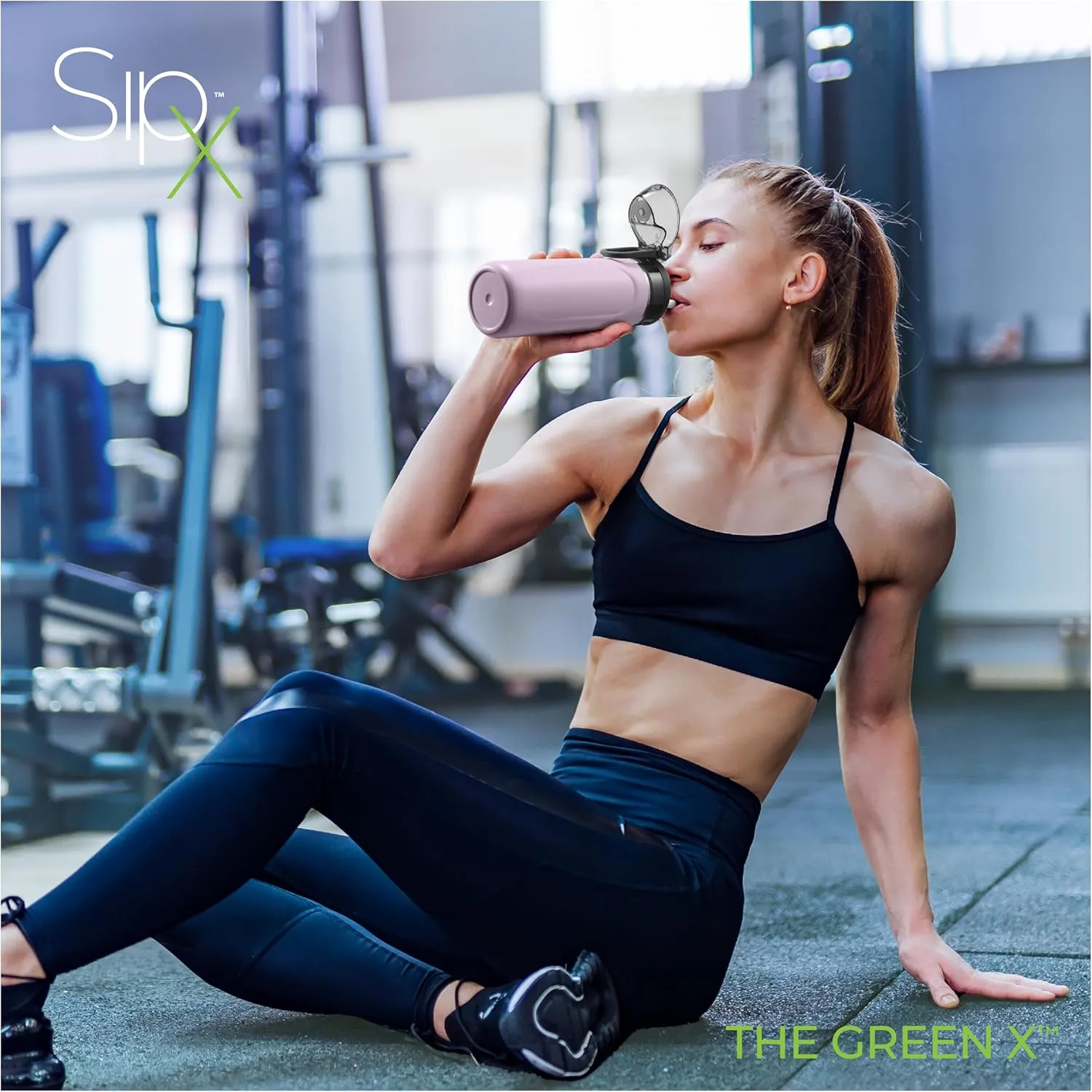 SipX Triple-Insulated Stainless Steel Water Bottle - 18oz. With Straw Lid, BPA-Free Reusable Insulated Water Bottle Keeps Cold For 12 Hours, Metal Water Bottle Made Of Sustainable Material For Hiking