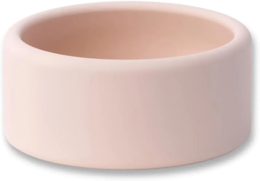 Solid Bowl, Silicone Bowl for Baby, Toddler & Kids, 9 fl oz, Non Slip, Heavy Base, Deep, Microwave & Dishwasher Safe, No BPA, Cereal, Soup, Snack Dishes & Dinnerware, Pink Sand