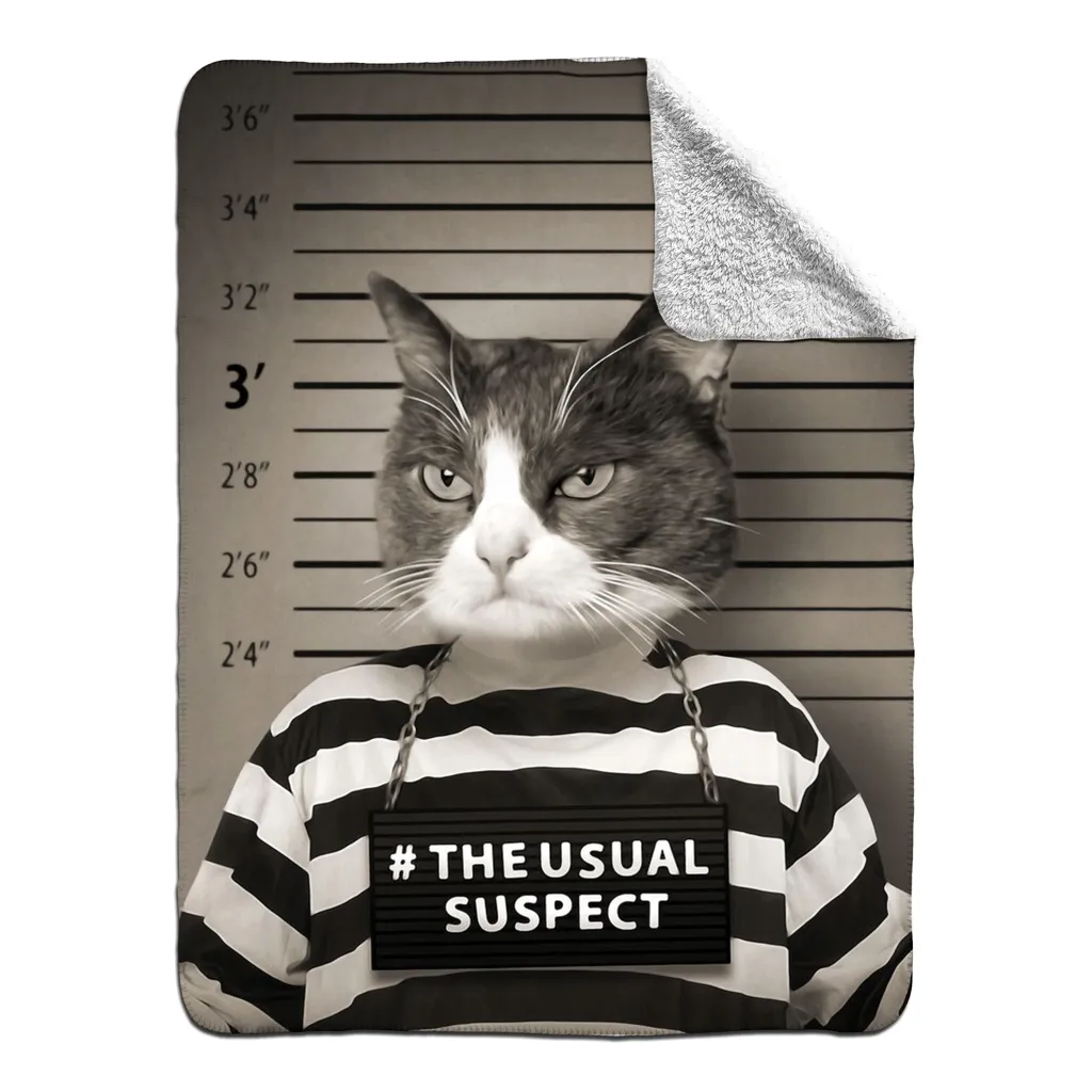 THE USUAL SUSPECT - FLEECE SHERPA BLANKET