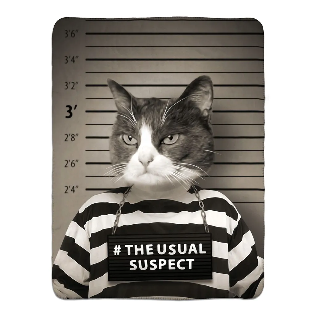THE USUAL SUSPECT - FLEECE SHERPA BLANKET
