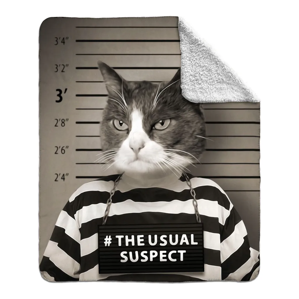 THE USUAL SUSPECT - FLEECE SHERPA BLANKET