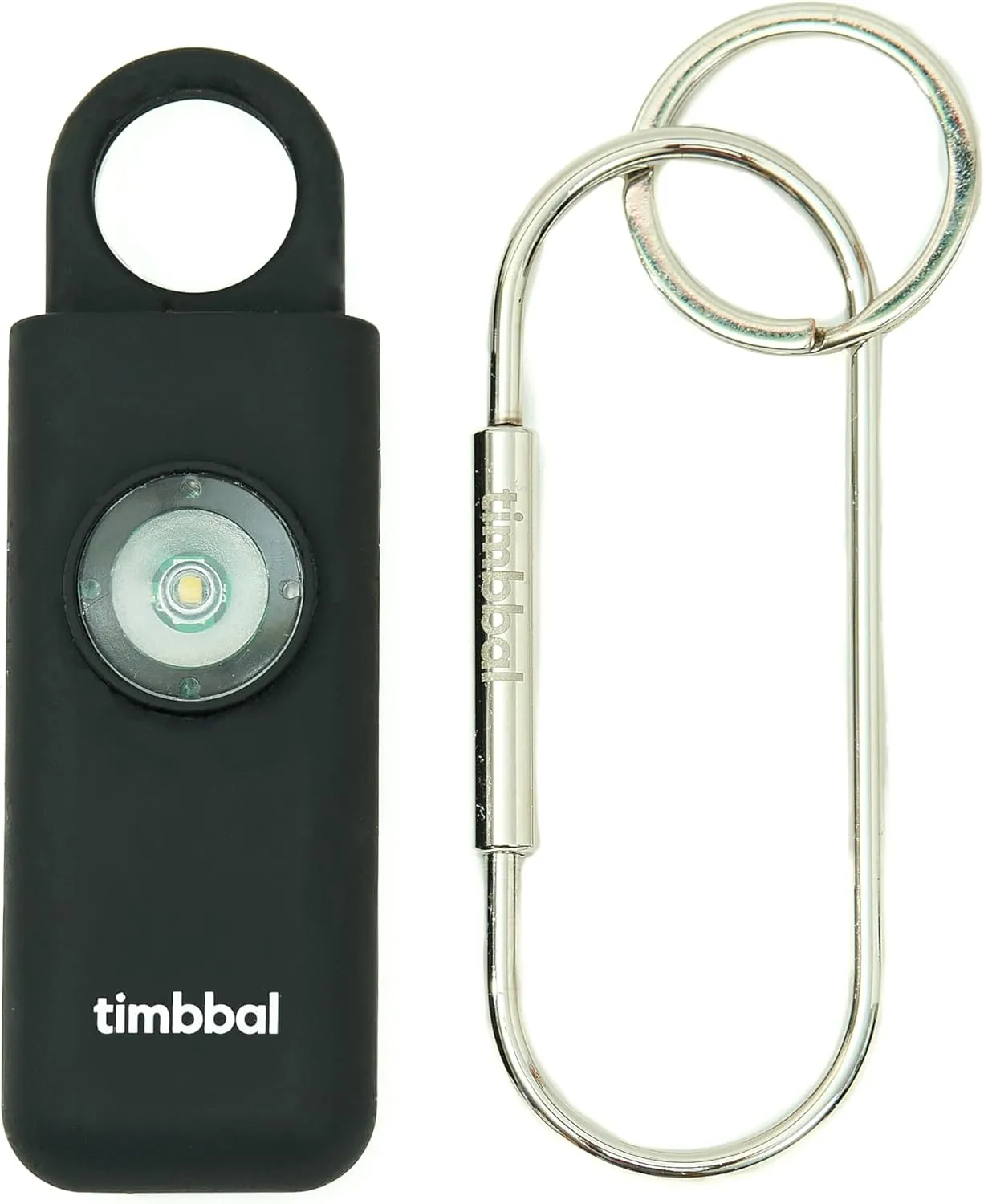 timbbal Personal Safety Alarm - 130dB Loud Siren with Strobe Light - Self Defense Alarm - 5 Colors Available (Black)
