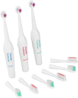 Totority 3Pc Toothbrush for Pets Gentle Cleaning Technology Lightweight Travel Friendly Design Random for Dogs Cats