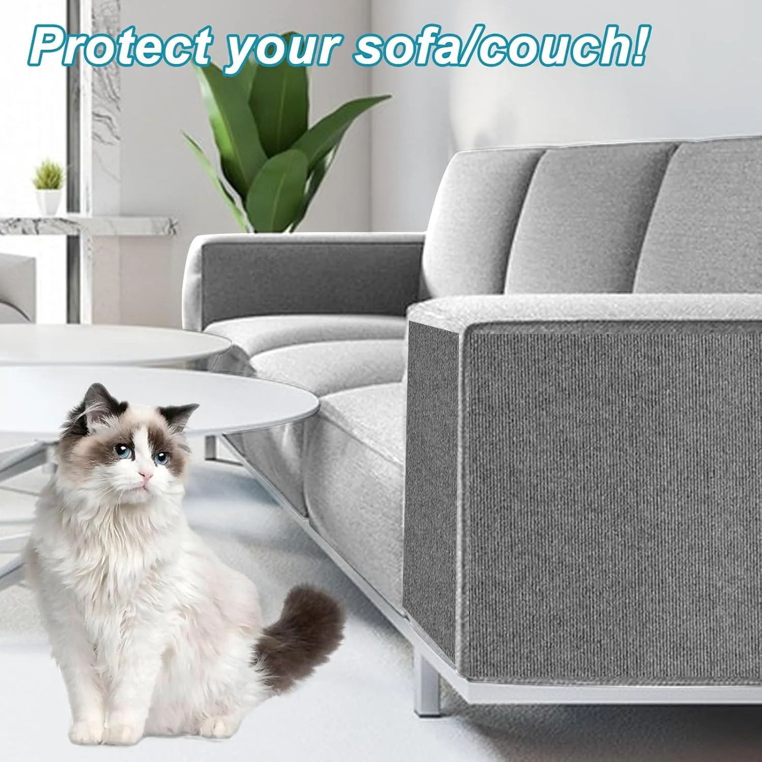 Trimmable Cat Scratching Post Carpet Covered 78.7x15.8 Self-Adhesive Cat Tree Shelves Replacement Parts Mat Cat Scratcher for Cat Tree Shelf Shelves Steps Couch Furniture DIY Protector