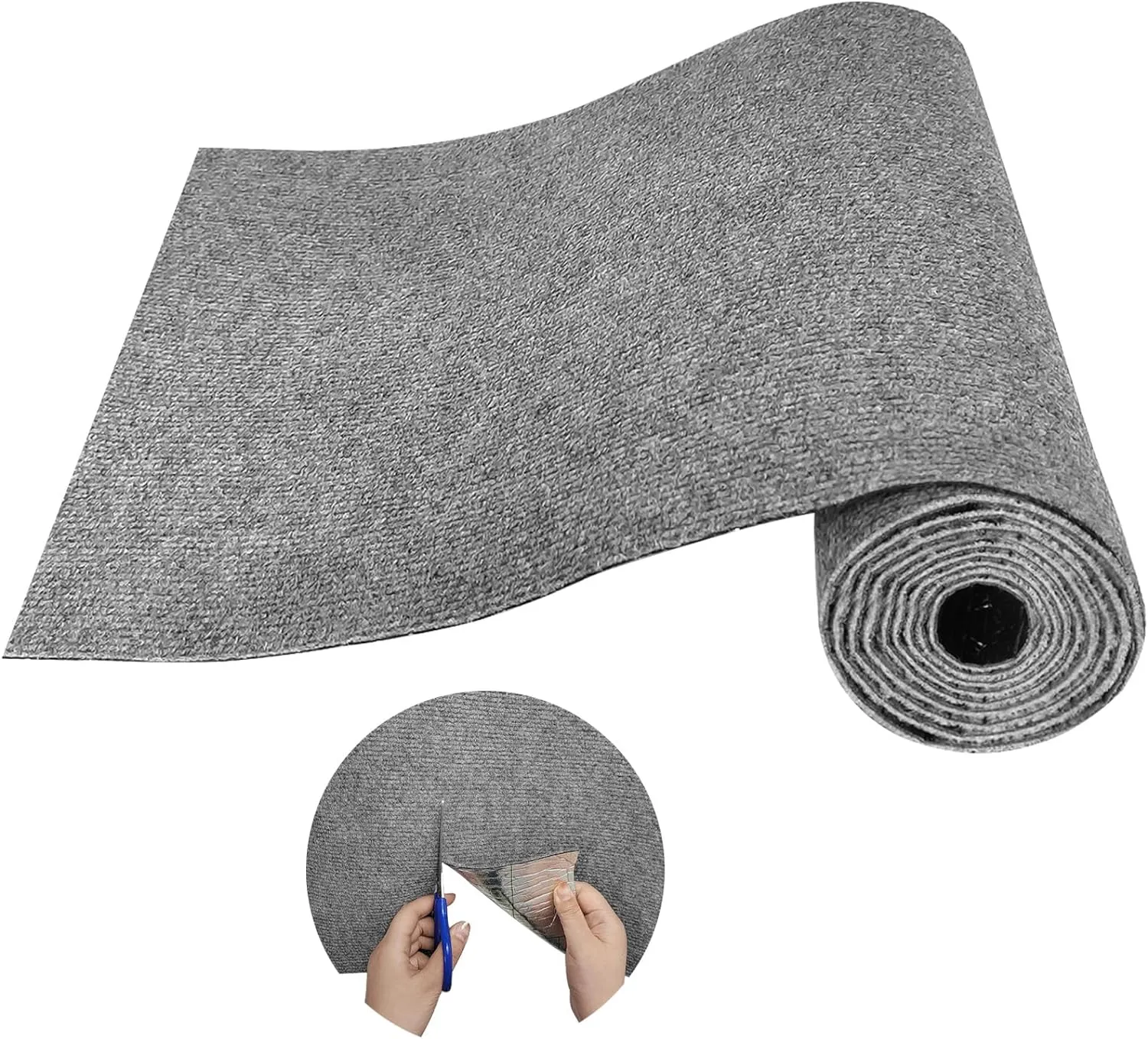 Trimmable Cat Scratching Post Carpet Covered 78.7x15.8 Self-Adhesive Cat Tree Shelves Replacement Parts Mat Cat Scratcher for Cat Tree Shelf Shelves Steps Couch Furniture DIY Protector