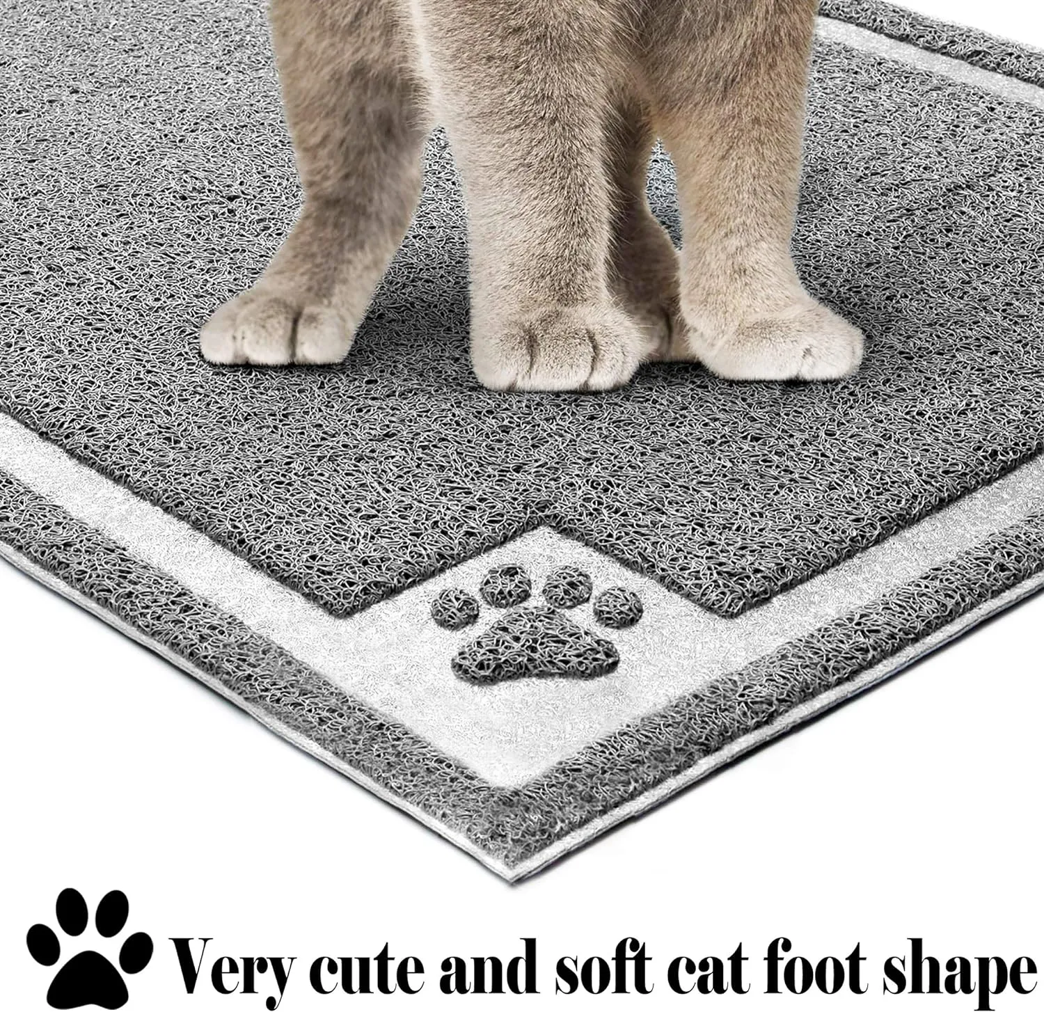 UPSKY Large Cat Litter Mat Trapper 35"23" Traps Litter from Box and Paws Scatter Control for Litter Box Soft on Sensitive Kitty Paws Easy to Clean