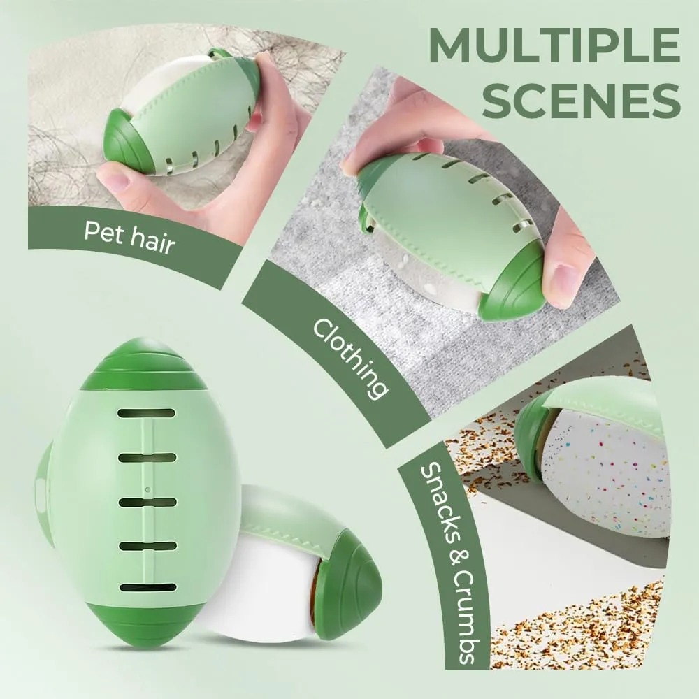 Washable Lint Roller, 2025 Portable & Reusable Lints Rollers, Reusable Washable Lints Rollers, Travel Lint Roller Mini Lint Removers for Hair for Clothes, Pet Hairs, Carseats (Green, 1pcs)