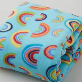 Winterfleece Prints - Over the Rainbow Turquoise 2 Yard Cut